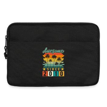 2010 Geboren Geburtstag Geburtsjahr Vintage - Laptoptasche 13" - Schwarz - Vorne