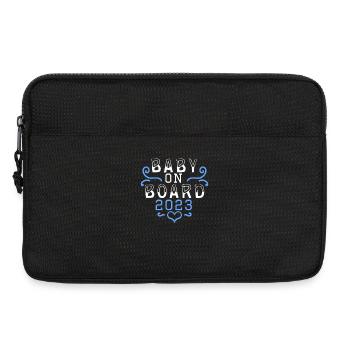 Baby 2023 - Birth Pregnant Boy Son - Laptop bag 13" - black - Front