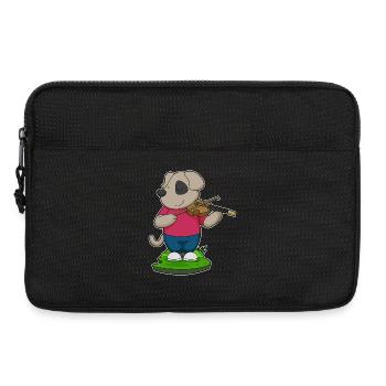Chien Musicien Musique de violon - Sacoche pour ordinateur portable 13 pouces - noir - Devant