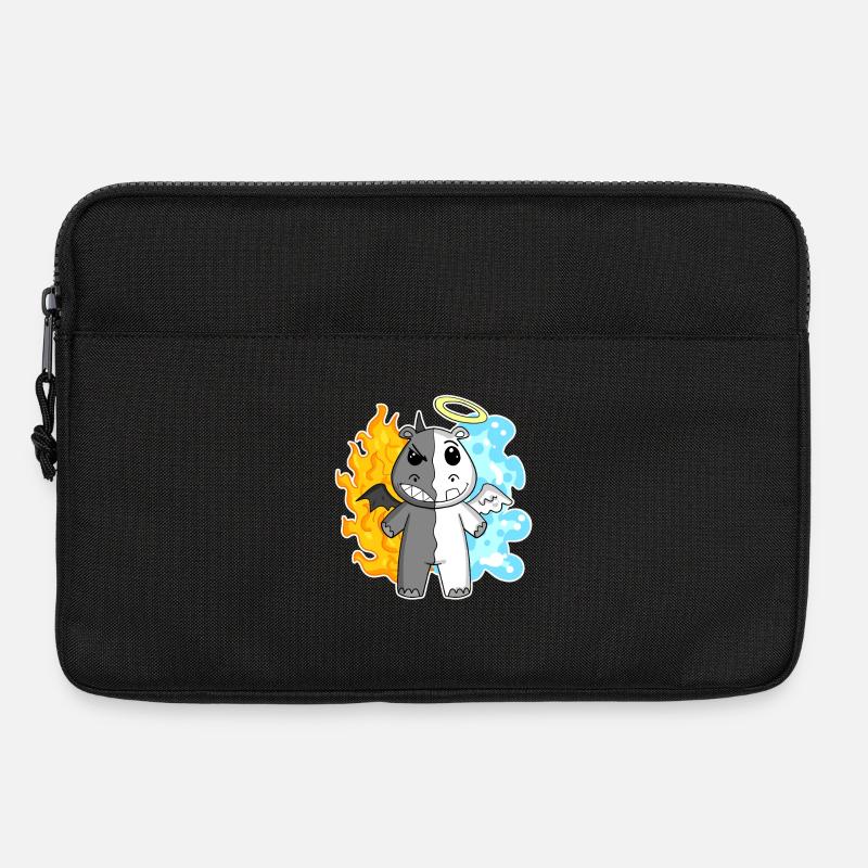 Nilpferd - Engel und Teufel - Laptoptasche 13" - Schwarz