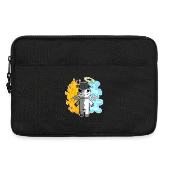 Cow - Angel and Devil - Laptop bag 13" - black - Front