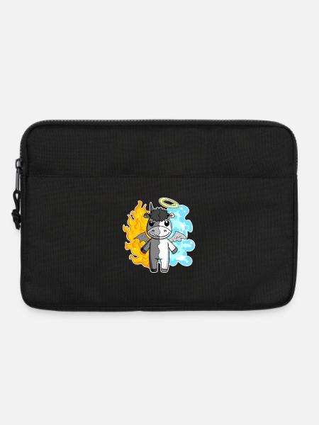 Kuh - Engel und Teufel - Laptoptasche 13" - Schwarz