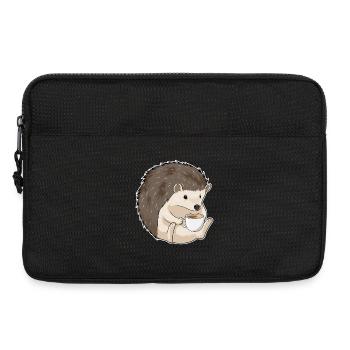 Hedgehog cup of coffee - Laptop bag 13" - black - Front