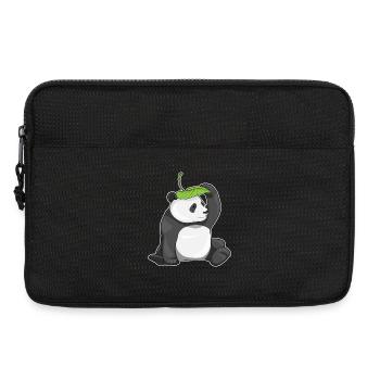 Panda Leaf - Laptop bag 13" - black - Front