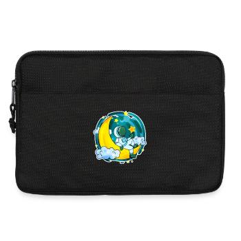 Astronaute Motif Space Moon Crescent - Sacoche pour ordinateur portable 13 pouces - noir - Devant
