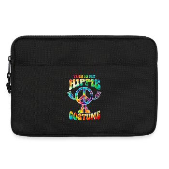 Hippie Costume Peace Love Tie Dye - Laptop bag 13" - black - Front