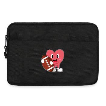 Sport de football cardiaque - Sacoche pour ordinateur portable 13 pouces - noir - Devant