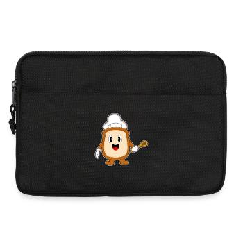 Brot Bäcker Kochlöffel Backen - Laptoptasche 13" - Schwarz - Vorne