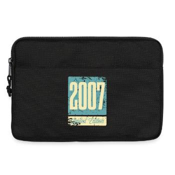 2007 Born Birthday Year of birth - Laptop bag 13" - black - Front