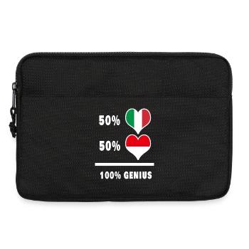 L’Indonésie et l’Italie flagellent 100% de génie - Sacoche pour ordinateur portable 13 pouces - noir - Devant