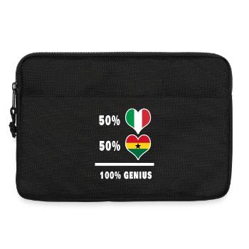 Ghana und Italien flaggen 100% genial - Laptoptasche 13" - Schwarz - Vorne