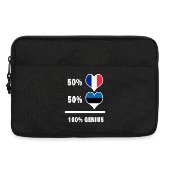 Estland und Frankreich 100% tolles Flaggendesign - Laptoptasche 13" - Schwarz - Vorne