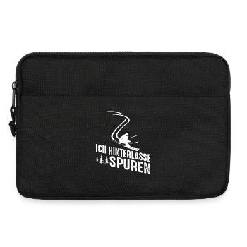 Ich hinterlasse Spuren – Skifahrer - Laptoptasche 13" - Schwarz - Vorne
