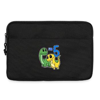 5 Jahre alt - 5. Geburtstag mit Tier Motiv - Dino - Laptoptasche 13" - Schwarz - Vorne