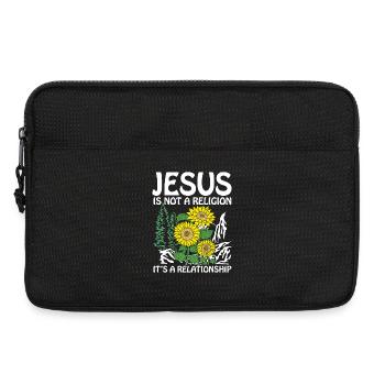 Jesus is not a religion it s a relationship - Laptoptasche 13" - Schwarz - Vorne