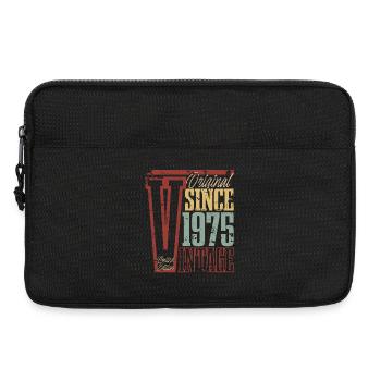1975 Anniversaire Année de naissance Année de construction Vintage Rétro - Sacoche pour ordinateur portable 13 pouces - noir - Devant