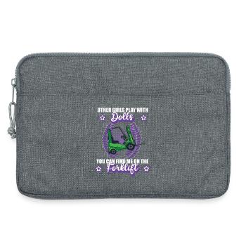 Forklift Warehouse Clerk, Forklift Logistics Occupation - Laptop bag 13" - heather grey - Front