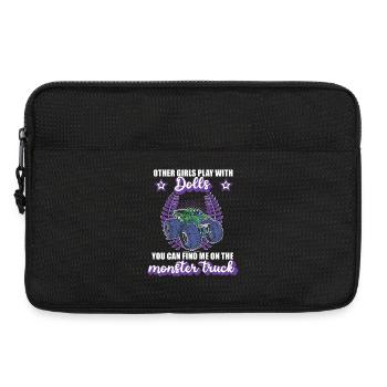 Monster Truck Girl Monster Truck Cadeau - Sacoche pour ordinateur portable 13 pouces - noir - Devant