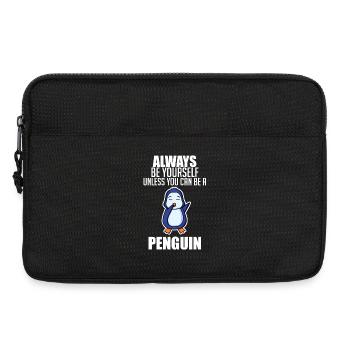 Pinguin Pinguine Sprüche - Laptoptasche 13" - Schwarz - Vorne