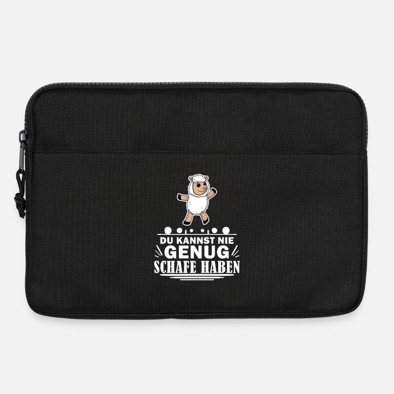 Schaf Schafe Spruch Sprüche - Laptoptasche 13" - Schwarz