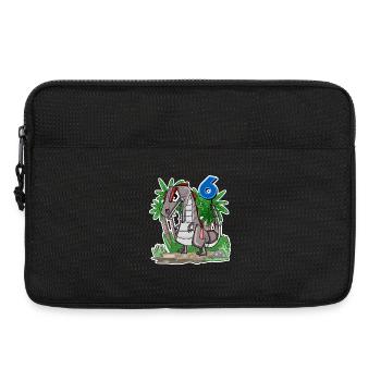 6 years old - 6th birthday with animal motif - Dino - Laptop bag 13" - black - Front