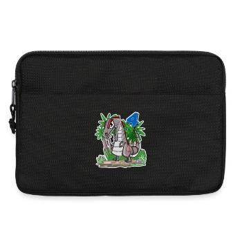 4 years old - 4th birthday with animal motif - Dino - Laptop bag 13" - black - Front