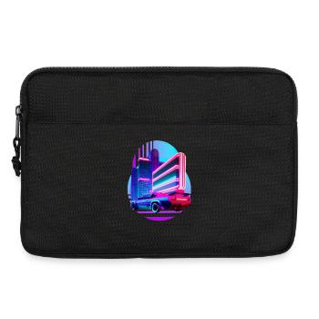 Retro Wave Sport Car 80s Vaporwave Skyline - Sacoche pour ordinateur portable 13 pouces - noir - Devant