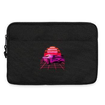 Retro Wave super voiture Sunset - Sacoche pour ordinateur portable 13 pouces - noir - Devant