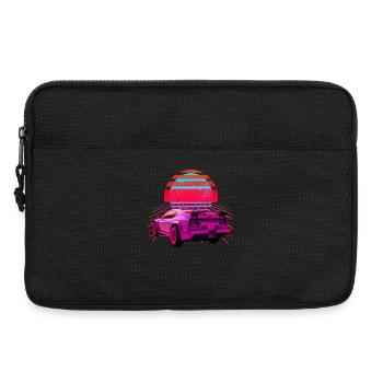 Voiture de sport Retro Wave Sunset Vaporwave - Sacoche pour ordinateur portable 13 pouces - noir - Devant