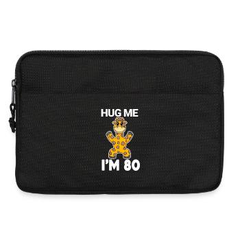 80th Birthday - 80th Anniversary - Hug - Laptop bag 13" - black - Front