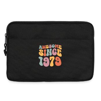 1979 Born birthday Groovy Vintage Retro - Laptop bag 13" - black - Front