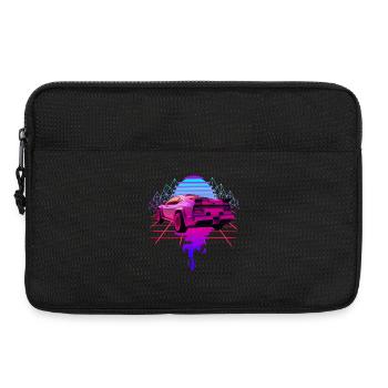 Esthétique Voiture de sport Vaporwave Sunset Retrowave - Sacoche pour ordinateur portable 13 pouces - noir - Devant
