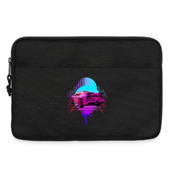 Rétro Wave Voiture de sport Vaporwave - Sacoche pour ordinateur portable 13 pouces - noir - Devant