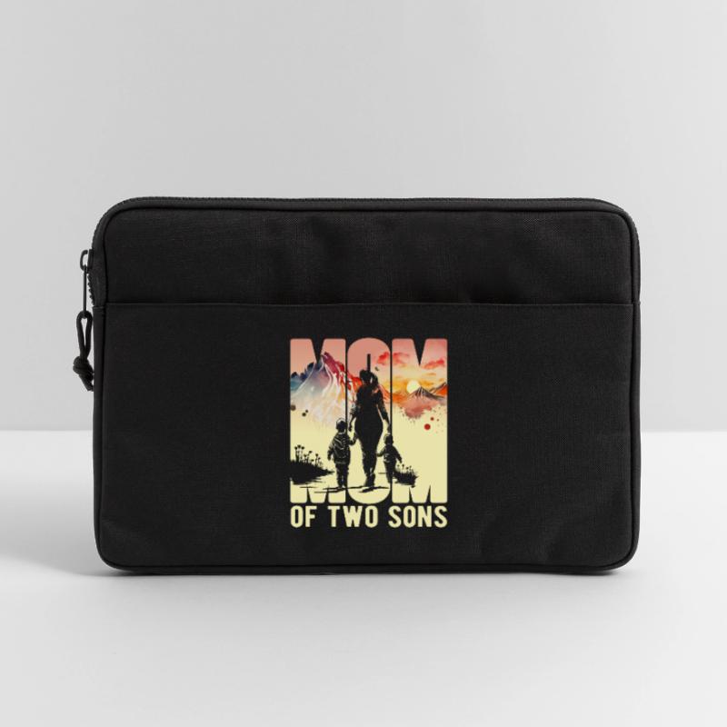 Mutter mit zwei Söhnen Muttertag Berge Mama Kind Laptoptasche 13"