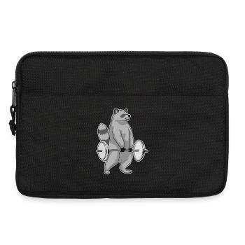 Waschbär Bodybuilder Langhantel Bodybuilding - Laptoptasche 13" - Schwarz - Vorne