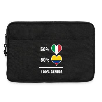 Colombia and Italy flags 100% genius - Laptop bag 13" - black - Front