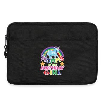 Maman de l’anniversaire Fille Licorne Anniversaire - Sacoche pour ordinateur portable 13 pouces - noir - Devant