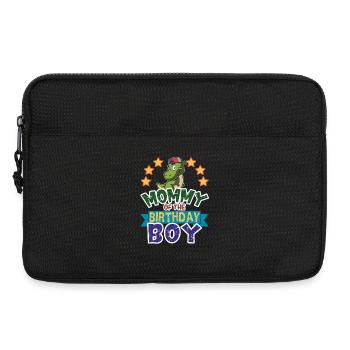 Maman du garçon d’anniversaire Dinosaure Dino T-Rex - Sacoche pour ordinateur portable 13 pouces - noir - Devant