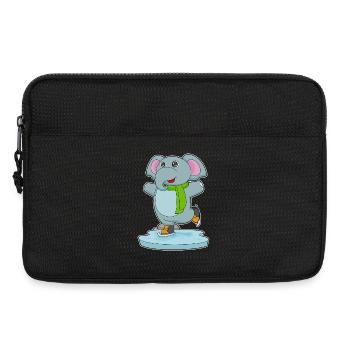 Elefant Eislaufen Schlittschuhe - Laptoptasche 13" - Schwarz - Vorne