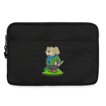 Hund Lehrer Buch Schule - Laptoptasche 13" - Schwarz - Vorne