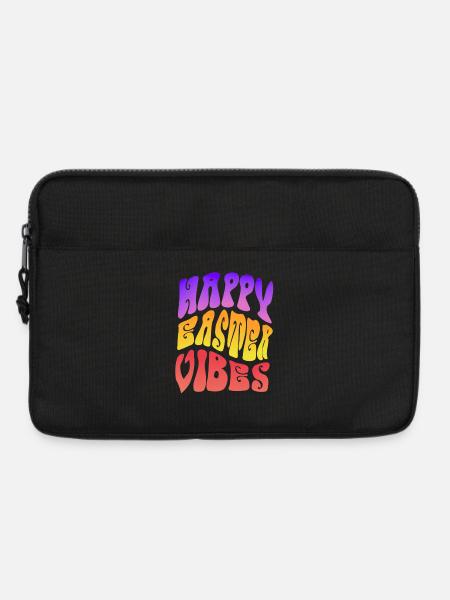 Happy Easter Vibes Frohes Osterfest - Laptoptasche 13" - Schwarz