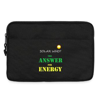Solar WHO? Solarenergie Photovoltaik Erneuerbar - Laptoptasche 13" - Schwarz - Vorne