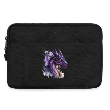 Aquarelle Violette Dragon - Sacoche pour ordinateur portable 13 pouces - noir - Devant