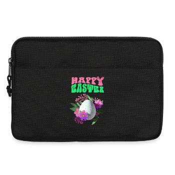 Happy Easter Flowers Easter Egg - Laptop bag 13" - black - Front