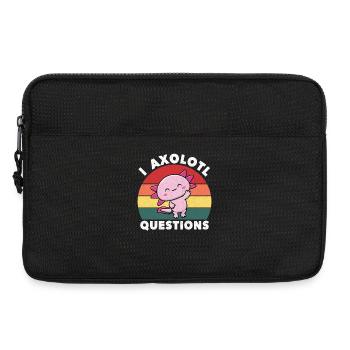 I Axolotl Questions Cute Axolotl - Laptop bag 13" - black - Front
