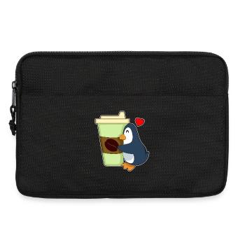 Pinguin Coffee to go - Laptoptasche 13" - Schwarz - Vorne