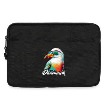 Danemark vacances mouette colorée fraîche avec des lunettes de soleil - Sacoche pour ordinateur portable 13 pouces - noir - Devant