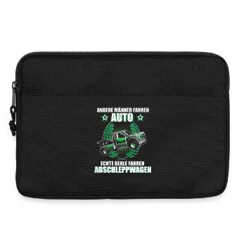 Abschleppwagen Abschlepper Abschleppdienst Fahrer - Laptoptasche 13" - Schwarz - Vorne
