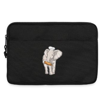 Elephant Baker Rolling Pin Baking - Laptop bag 13" - black - Front