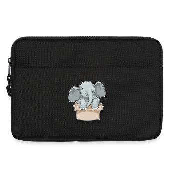 Elefant Karton - Laptoptasche 13" - Schwarz - Vorne